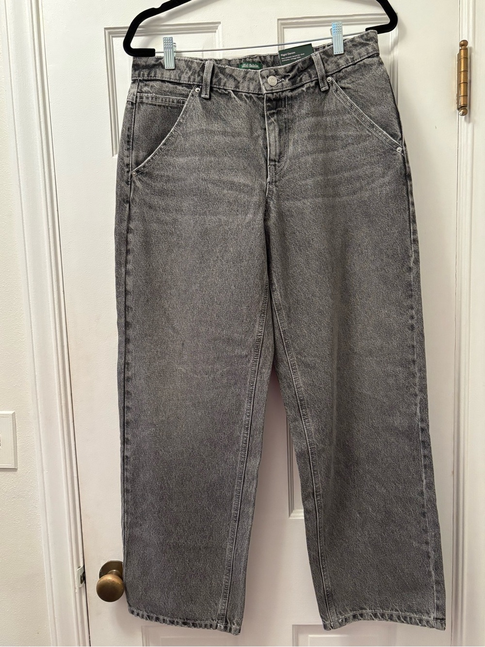 Wild Fable rigid denim midrise 90s relaxed straight leg size 8 Black Wash
